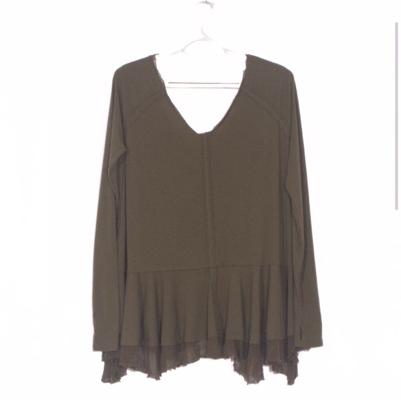 WE THE FREE Ribbed Boho Swing Blouse Size S - Picture 8 of 11